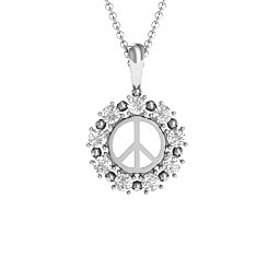 Peace Sign with Stones Pendant