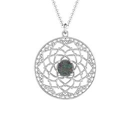 Crown Chakra Pendant in 925 Sterling Silver with Alexandrite