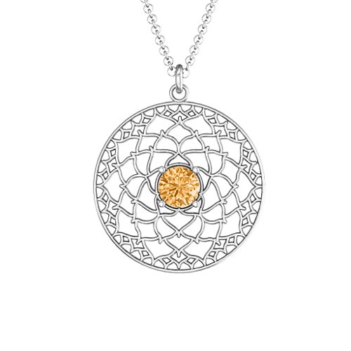 Crown Chakra Pendant – Sterling Silver with Citrine
