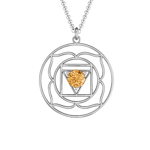 Root Chakra Pendant – Sterling Silver with Citrine
