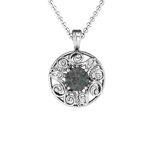 Burst of Joy Pendant – Sterling Silver with Alexandrite