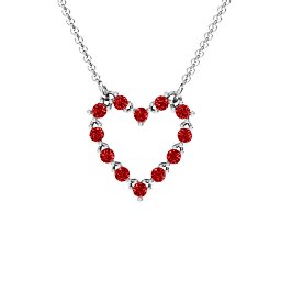 Glistening Heart Pendant in 925 Sterling Silver