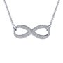 Horizontal Sparkling Infinity Pendant