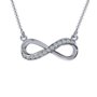 Stroke of Sparkle Horizontal Infinity Pendant