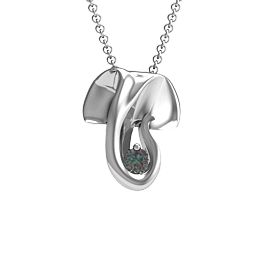 Ganesh Yoga Pendant in 925 Sterling Silver with Alexandrite