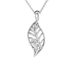 Mini Encourage-Mint Cage Leaf Pendant