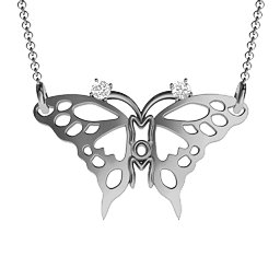 Butterfly Mom Birthstone Necklace