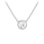 Sterling Silver Cubic Zirconia Solitaire Pendant