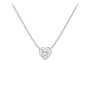 Sterling Silver Cubic Zirconia Solitaire Heart Pendant