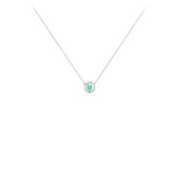 Solitaire 2mm Round Gemstone Pendant