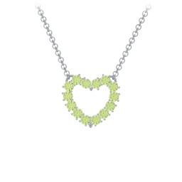 Dual Birthstone Heart Pendant