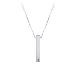 Multi Vertical 3D Bar Pendant with Engravings in 925 Sterling Silver