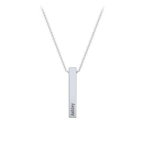 Multi Vertical 3D Bar Pendant with Engravings