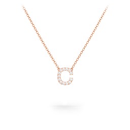 Pavé C Initial Necklace