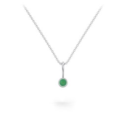 Bezel Set Birthstone Necklace