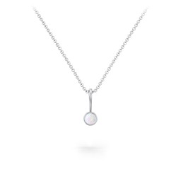 Bezel Set Birthstone Necklace