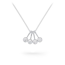 Multi Bezel Set Birthstone Necklace - 4 Stone