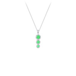 Generations 3-Stone Bezel Set Mother's Necklace