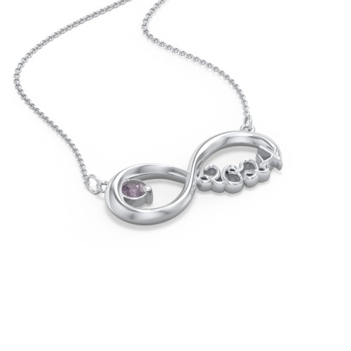 2024 Graduation Infinity Pendant With Gemstone – Sterling Silver with Alexandrite