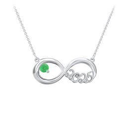 2025 Graduation Infinity Pendant With Gemstone