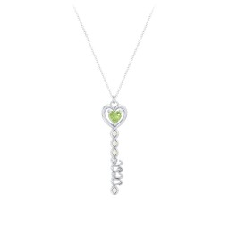 2020 Glamour Infinity Key Pendant in 925 Sterling Silver with Peridot and Fancy Yellow Premium Zirconia