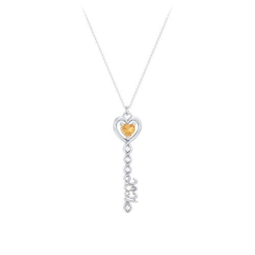 2021 Glamour Infinity Key Pendant – Sterling Silver with Citrine and White Premium Zirconia