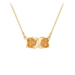 Love and Kisses Gemstone Pendant in 10K Solid Yellow Gold with Citrine