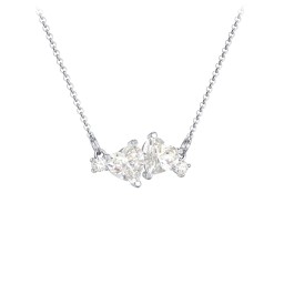 Gemstone Hearts Necklace with Accent Stones