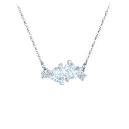 Gemstone Hearts Necklace with Accent Stones