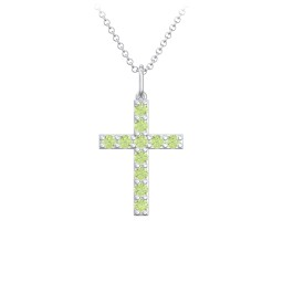 Medium Gemstone Cross Pendant