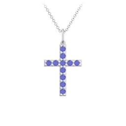 Medium Gemstone Cross Pendant