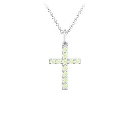 Small Gemstone Cross Pendant