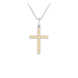 Small Gemstone Cross Pendant
