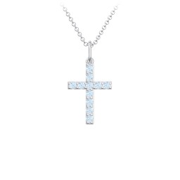 Small Gemstone Cross Pendant