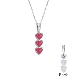 Engravable Generations Stacking Hearts Pendant - 3