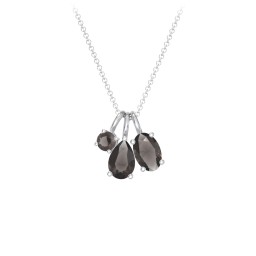 Toi et Moi + Baby and Me - Necklace Charms in 925 Sterling Silver with Smokey Quartz