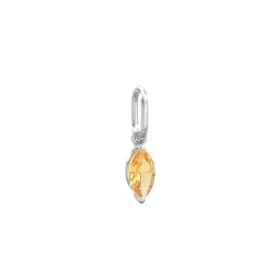 Marquise Gemstone Charm in 925 Sterling Silver with Citrine