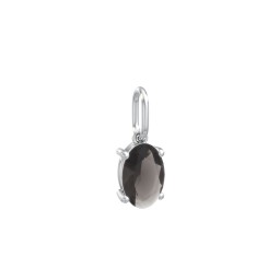 Oval Gemstone Charm in 925 Sterling Silver