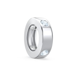 Multi-Gemstone Stacking Ring Charm in 925 Sterling Silver with Aquamarine