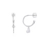 Kids Small Open Hoop Earrings with Removable Heart Charm
