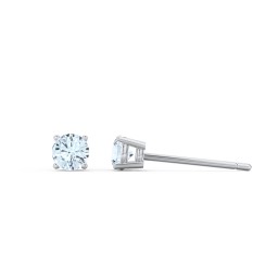 Kids Classic Birthstone Stud Earrings in 925 Sterling Silver with Aquamarine