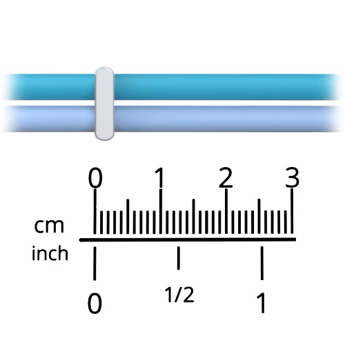 Engravable Vertical Bar Charm Silicone Bracelet Set - Double Style