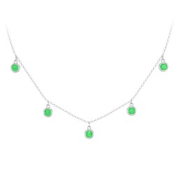 Kids Birthstone Charm Necklace with 5 Stones