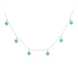 Kids Birthstone Charm Necklace with 6 Stones