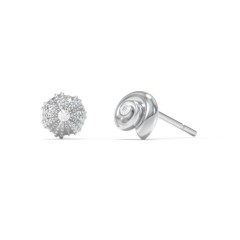 Ocean Collection Studs With Accent - Pair