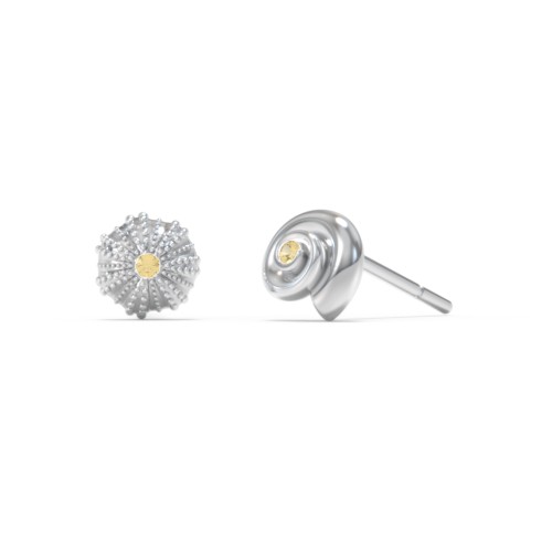 Ocean Collection Studs With Accent - Pair – Sterling Silver with Citrine