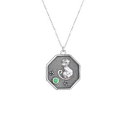 Year of the Monkey Engravable Zodiac Medallion Necklace
