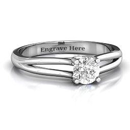 Split Shank Solitaire Ring