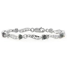Embedded Hearts 1-8 Stones Bracelet