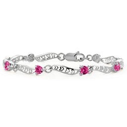 Embedded Hearts 1-8 Stones Bracelet